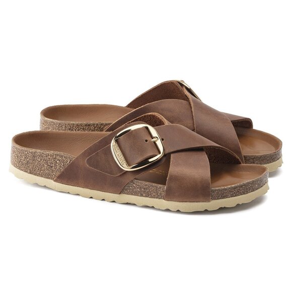 Birkenstock Siena Big Buckle Oiled Leather Cognac 1020165 - Picture 5 of 8
